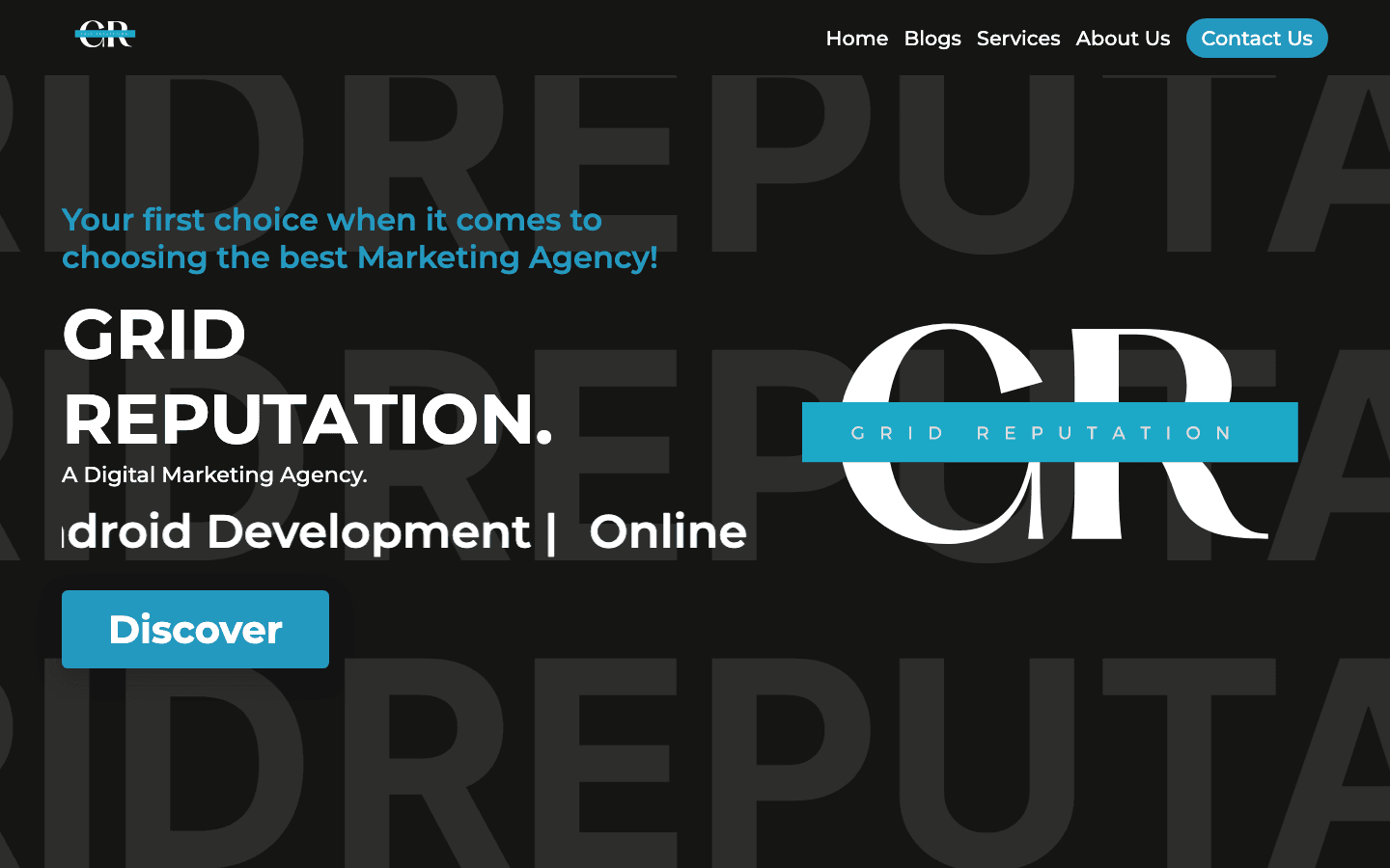 Grid Reputation homepage — digital marketing agency