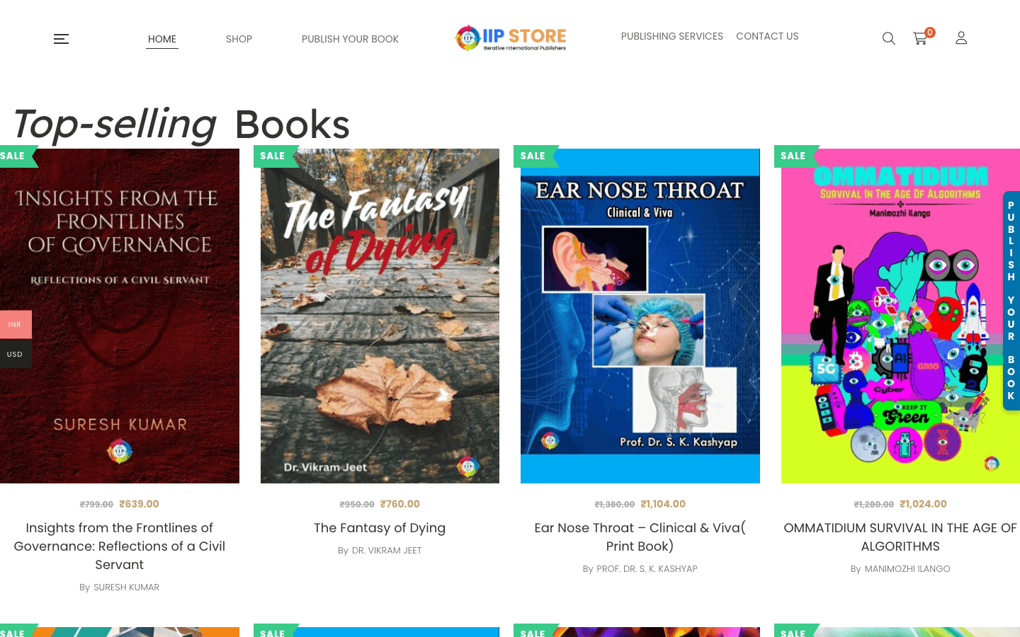IIP Store homepage — online bookstore